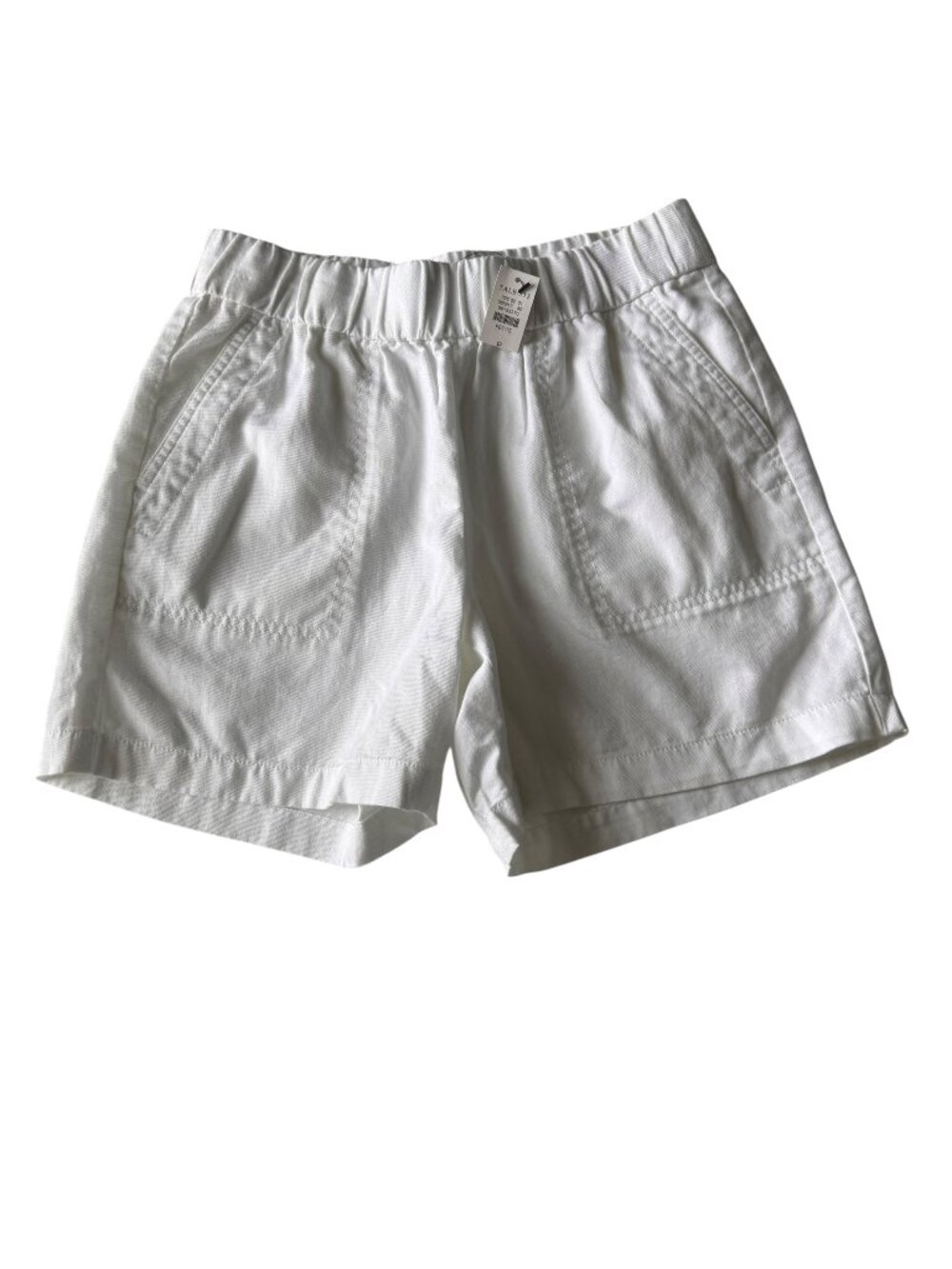 Talbots Petite white pull on flat front shorts with pockets size P (XSP)
